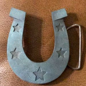 Vintage HORSESHOE Lead free belt buckles holds lig